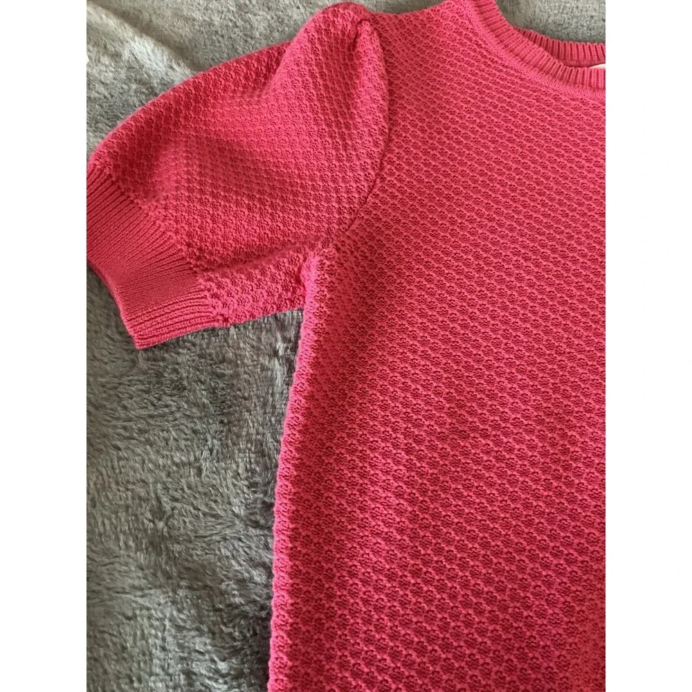 Liz Claiborne Womens Pink Short Sleeve Crew Neck Sweater Size L - Picture 2 of 6
